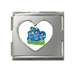 Jump Roping Kids Mega Link Heart Italian Charm (18mm)