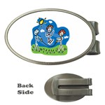 Jump Roping Kids Money Clip (Oval)