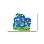 Jump Roping Kids Magnet (Name Card)