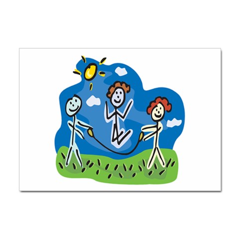 Jump Roping Kids Sticker A4 (10 pack) from ArtsNow.com Front