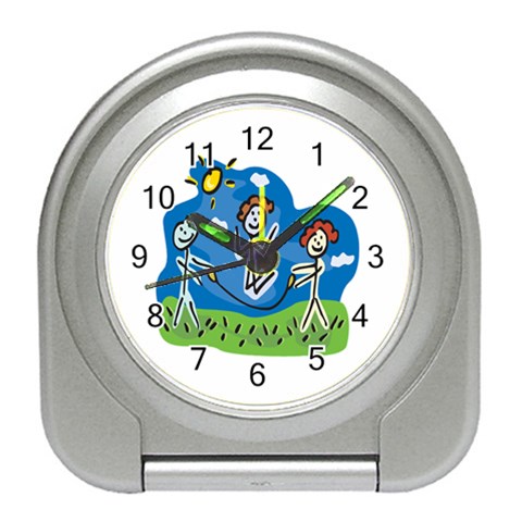 Jump Roping Kids Travel Alarm Clock from ArtsNow.com Front