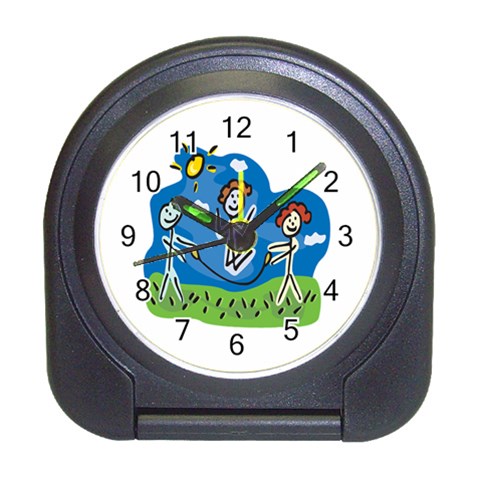 Jump Roping Kids Travel Alarm Clock from ArtsNow.com Front
