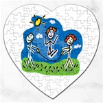 Jump Roping Kids Jigsaw Puzzle (Heart)