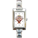 Father and Son Rectangular Italian Charm Watch