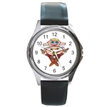 Father and Son Round Metal Watch