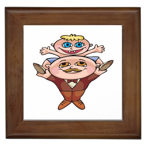 Father and Son Framed Tile from ArtsNow.com Front