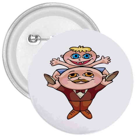 Father and Son 3  Button from ArtsNow.com Front