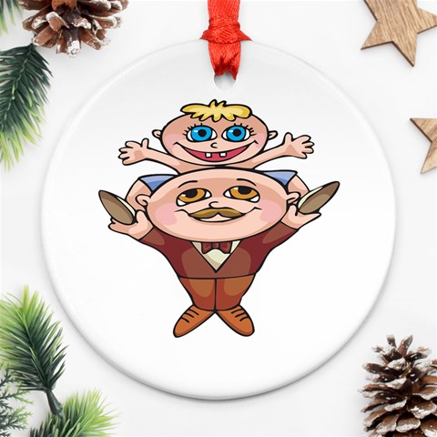 Father and Son Ornament (Round) from ArtsNow.com Front