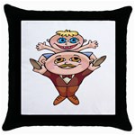 Father and Son Throw Pillow Case (Black)