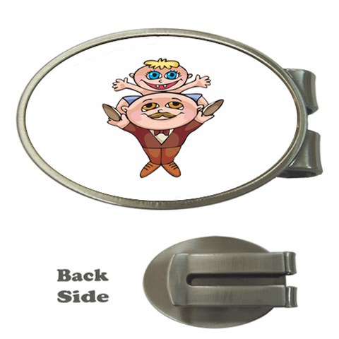 Father and Son Money Clip (Oval) from ArtsNow.com Front