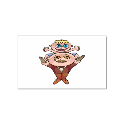 Father and Son Sticker Rectangular (10 pack) from ArtsNow.com Front