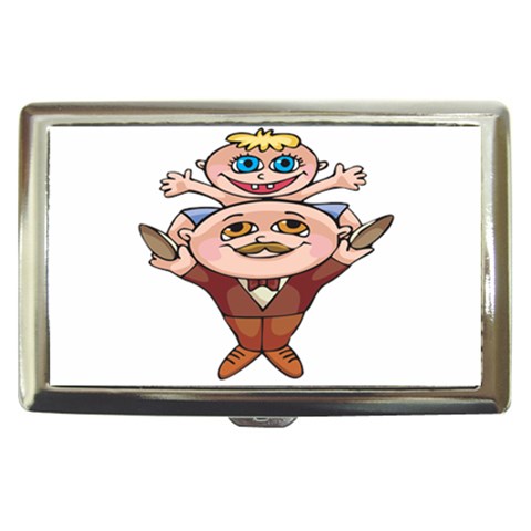 Father and Son Cigarette Money Case from ArtsNow.com Front