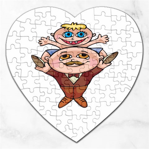 Father and Son Jigsaw Puzzle (Heart) from ArtsNow.com Front