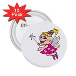 Happy Fairy Girl 2.25  Button (10 pack)