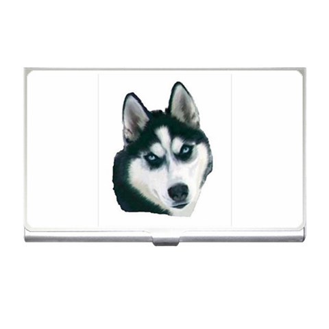 husky Business Card Holder from ArtsNow.com Front