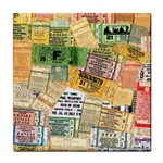 Retro Concert Tickets Ceramic Tile