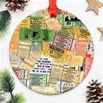 Retro Concert Tickets Round Ornament