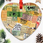 Retro Concert Tickets Heart Ornament