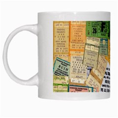 Retro Concert Tickets White Coffee Mug from ArtsNow.com Left