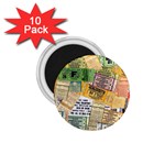 Retro Concert Tickets 1.75  Button Magnet (10 pack)