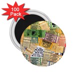 Retro Concert Tickets 2.25  Button Magnet (100 pack)