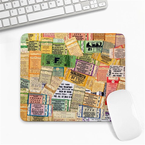 Retro Concert Tickets Large Mouse Pad (Rectangle) from ArtsNow.com Front