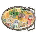 Retro Concert Tickets Belt Buckle (Oval)