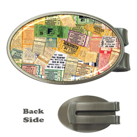 Retro Concert Tickets Money Clip (Oval) from ArtsNow.com Front