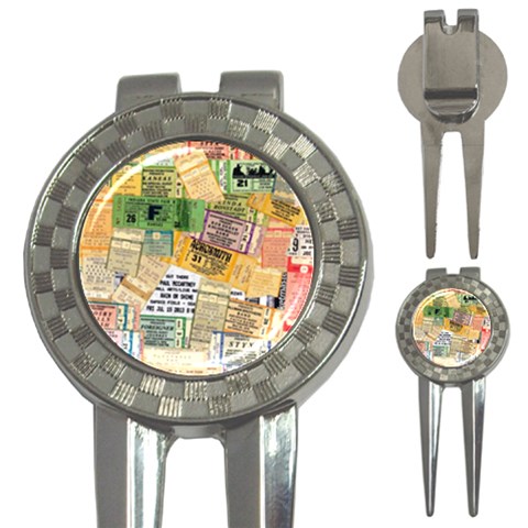 Retro Concert Tickets Golf Pitchfork & Ball Marker from ArtsNow.com Front