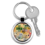 Retro Concert Tickets Key Chain (Round)