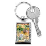 Retro Concert Tickets Key Chain (Rectangle)