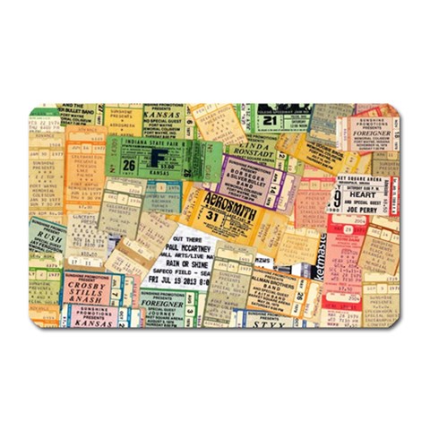 Retro Concert Tickets Magnet (Rectangular) from ArtsNow.com Front