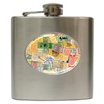 Retro Concert Tickets Hip Flask