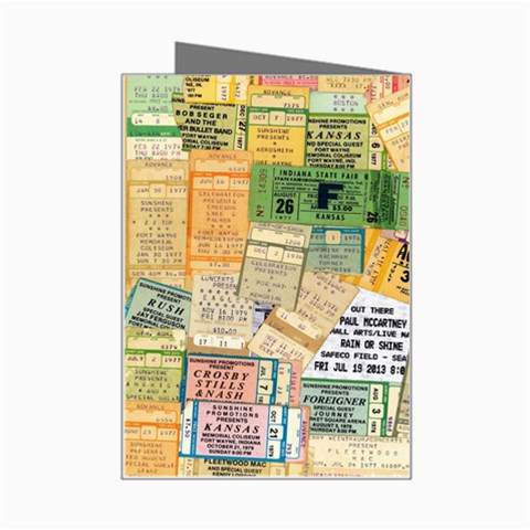 Retro Concert Tickets Mini Greeting Card from ArtsNow.com Right