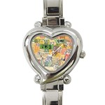 Retro Concert Tickets Heart Italian Charm Watch 