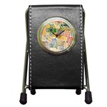 Retro Concert Tickets Stationery Holder Clock