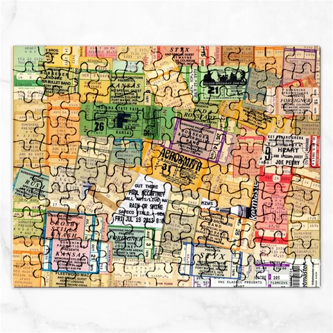 Retro Concert Tickets Jigsaw Puzzle (Rectangle) from ArtsNow.com Front