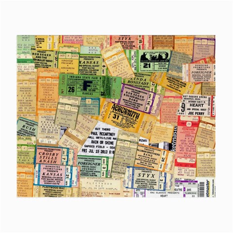 Retro Concert Tickets Glasses Cloth (Small) from ArtsNow.com Front