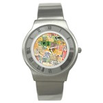 Retro Concert Tickets Stainless Steel Watch (Slim)