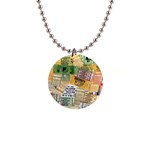 Retro Concert Tickets Button Necklace