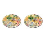 Retro Concert Tickets Cufflinks (Oval)