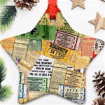 Retro Concert Tickets Star Ornament (Two Sides)