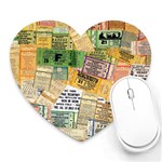 Retro Concert Tickets Mouse Pad (Heart)