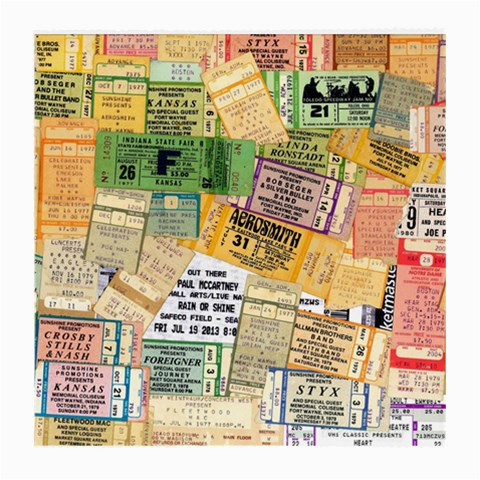 Retro Concert Tickets Glasses Cloth (Medium, Two Sided) from ArtsNow.com Front