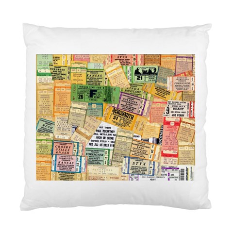 Retro Concert Tickets Cushion Case (Single Sided)  from ArtsNow.com Front