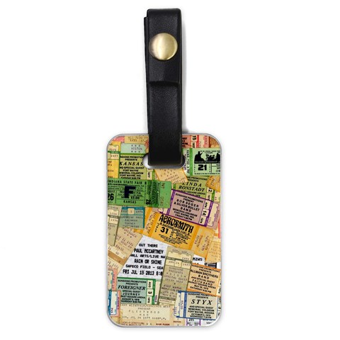 Retro Concert Tickets Luggage Tag (One Side) from ArtsNow.com Front