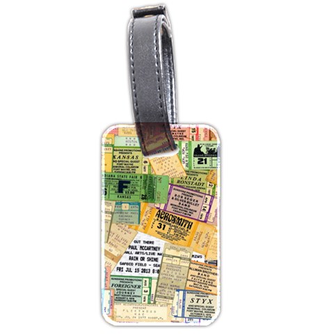 Retro Concert Tickets Luggage Tag (Two Sides) from ArtsNow.com Front