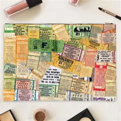 Retro Concert Tickets Cosmetic Bag (XXL) from ArtsNow.com Back