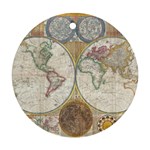 1794 World Map Round Ornament
