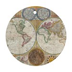 1794 World Map Round Ornament